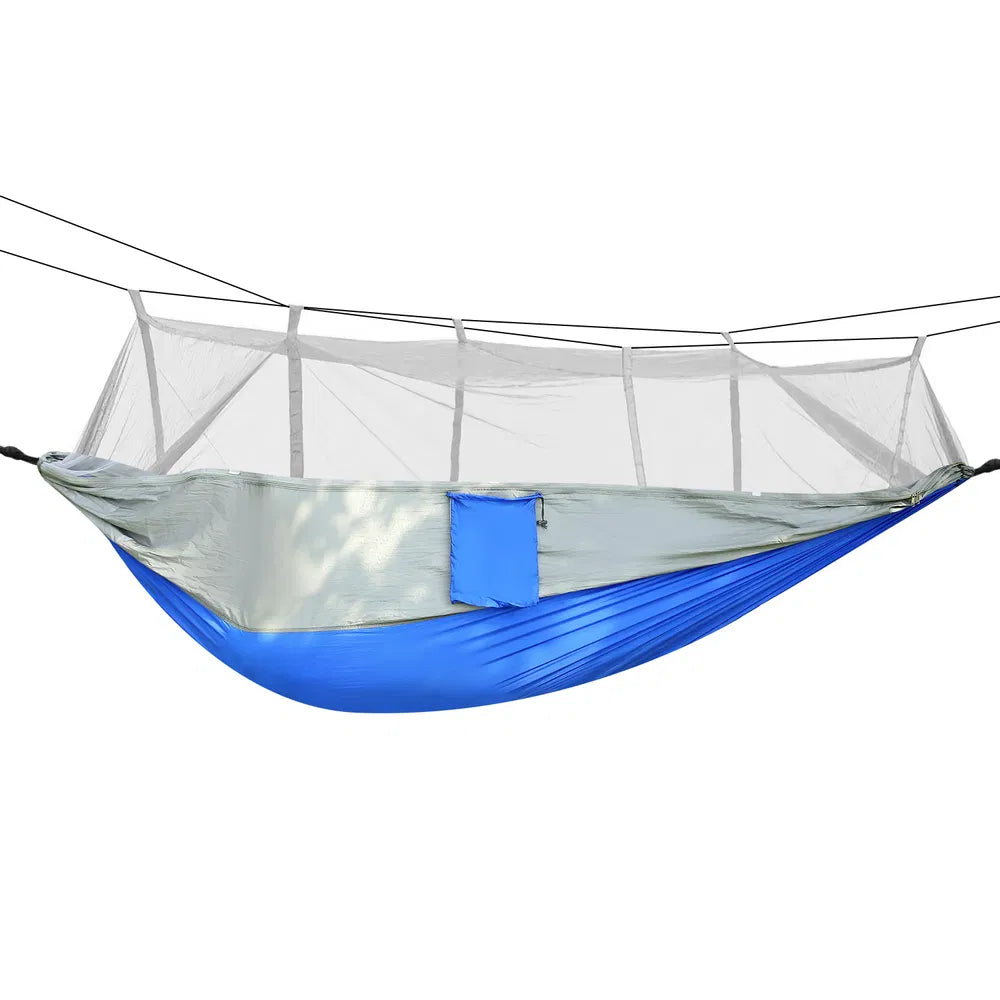 600lbs Load 2 Persons Hammock With Mosquito Net Outdoor Hiking Camping Hommock Portable Nylon Swing Hanging Bed