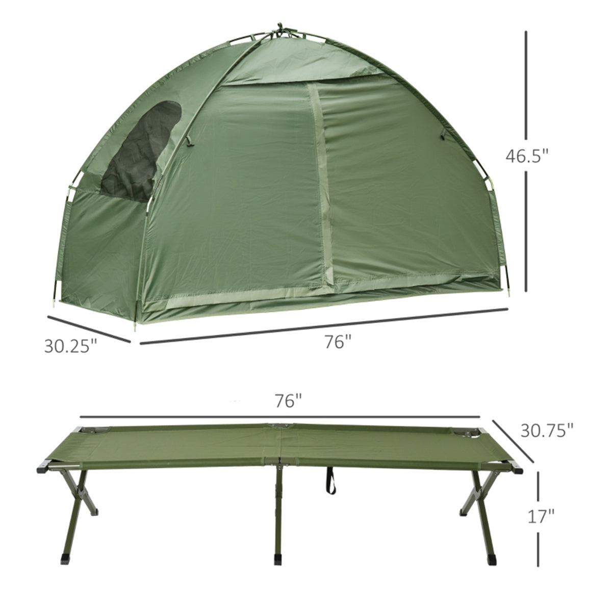 Off Ground Foldable Camping Tent Raised Outdoor Sleeping Cot Tent