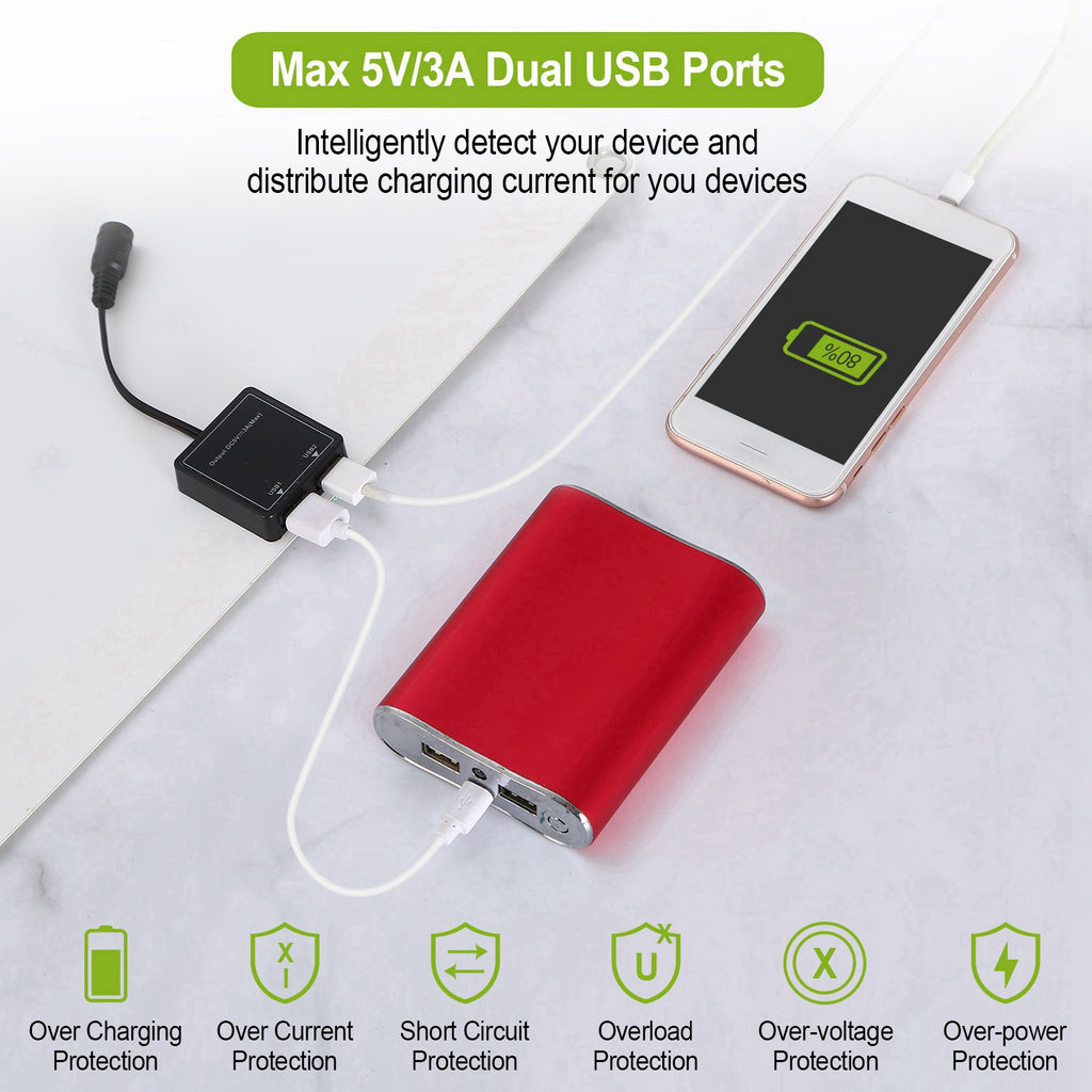 1Pc Outdoor Solar Panel 12V 25W Car Battery Charger IP68 Waterproof With 3.0A Dual USB Charging Clip Line For RV Car Boat