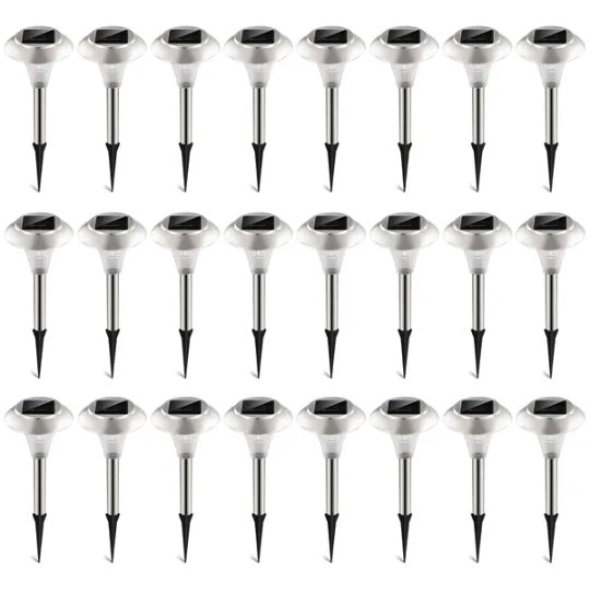 24Packs Solar Garden Lights Outdoor IP44 Waterproof Solar Pathway Lights Color Changing Landscape Lamps