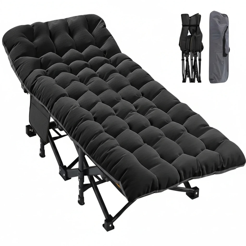 Foldable Camping Bed With Mattress, Sturdy And Durable Folding Bed Cot