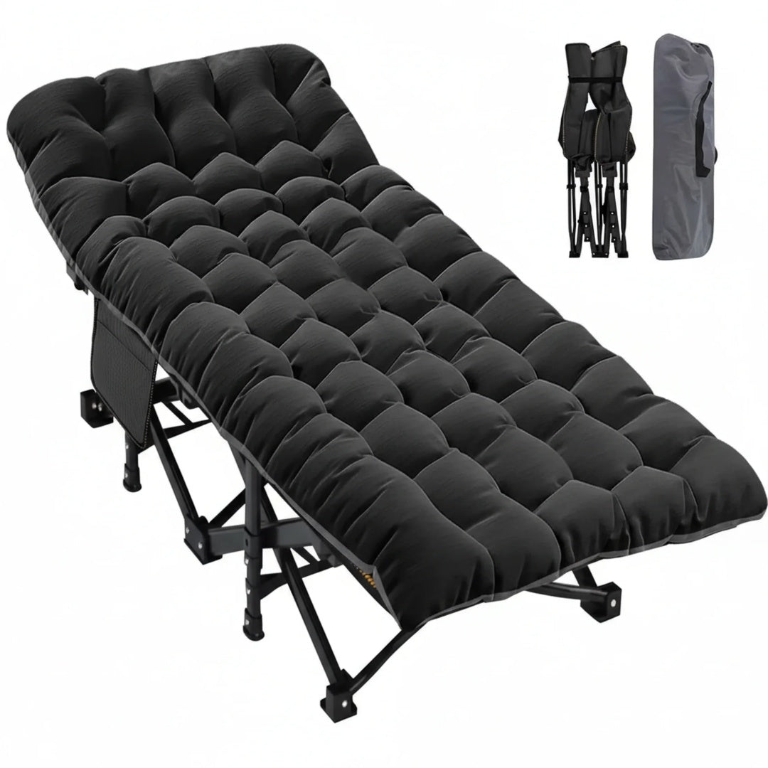 Foldable Camping Bed With Mattress, Sturdy And Durable Folding Bed Cot