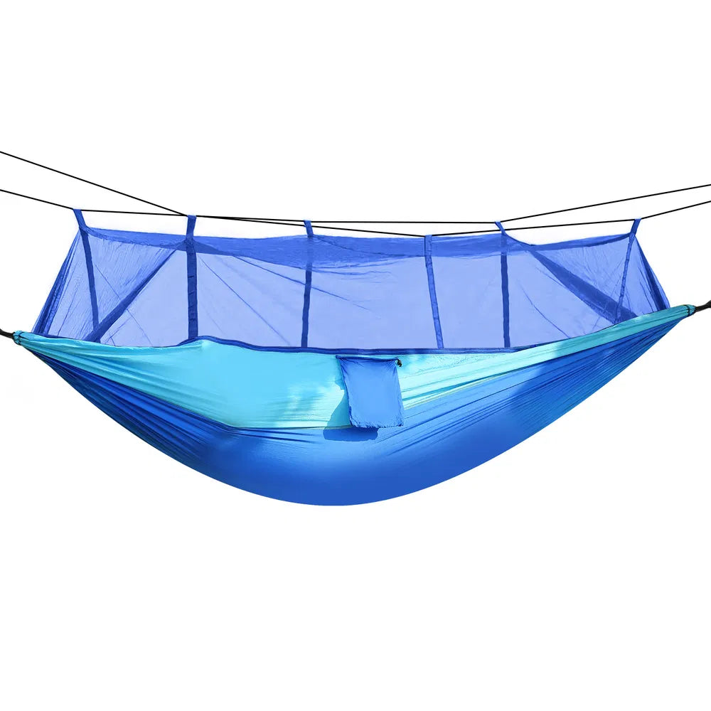 600lbs Load 2 Persons Hammock With Mosquito Net Outdoor Hiking Camping Hommock Portable Nylon Swing Hanging Bed