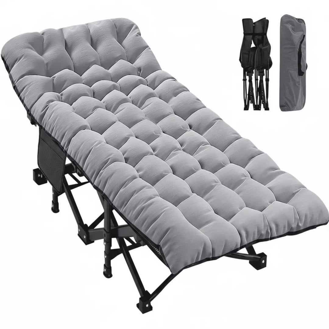 Foldable Camping Bed With Mattress, Sturdy And Durable Folding Bed Cot