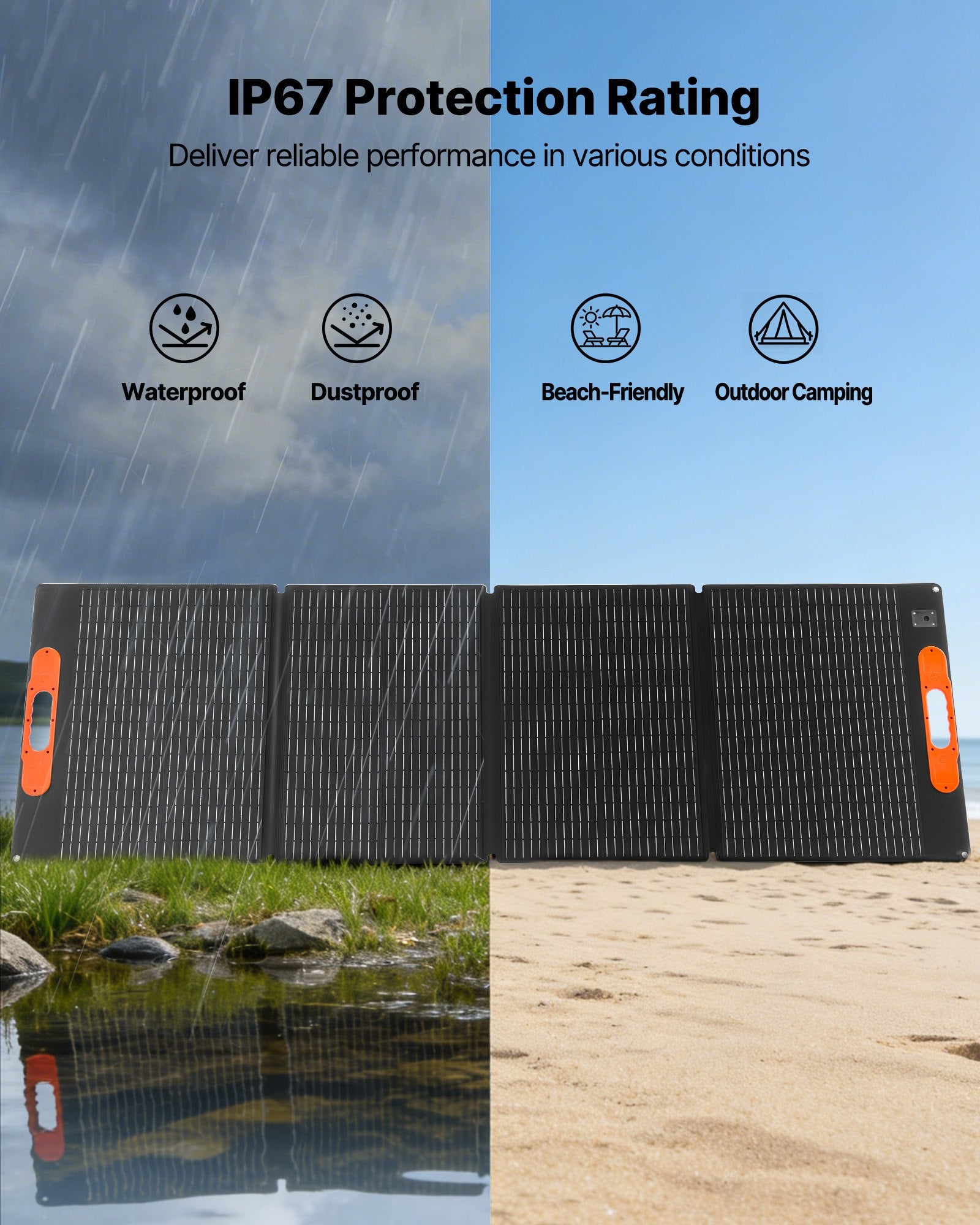 Portable Power Station, 2400W Portable Solar Generator With 2PCS * 200W Foldable Solar Panels, 2160Wh Expandable LiFePO4 Battery Backup With 10 Output Ports For Home Backup Outdoor Camping RV