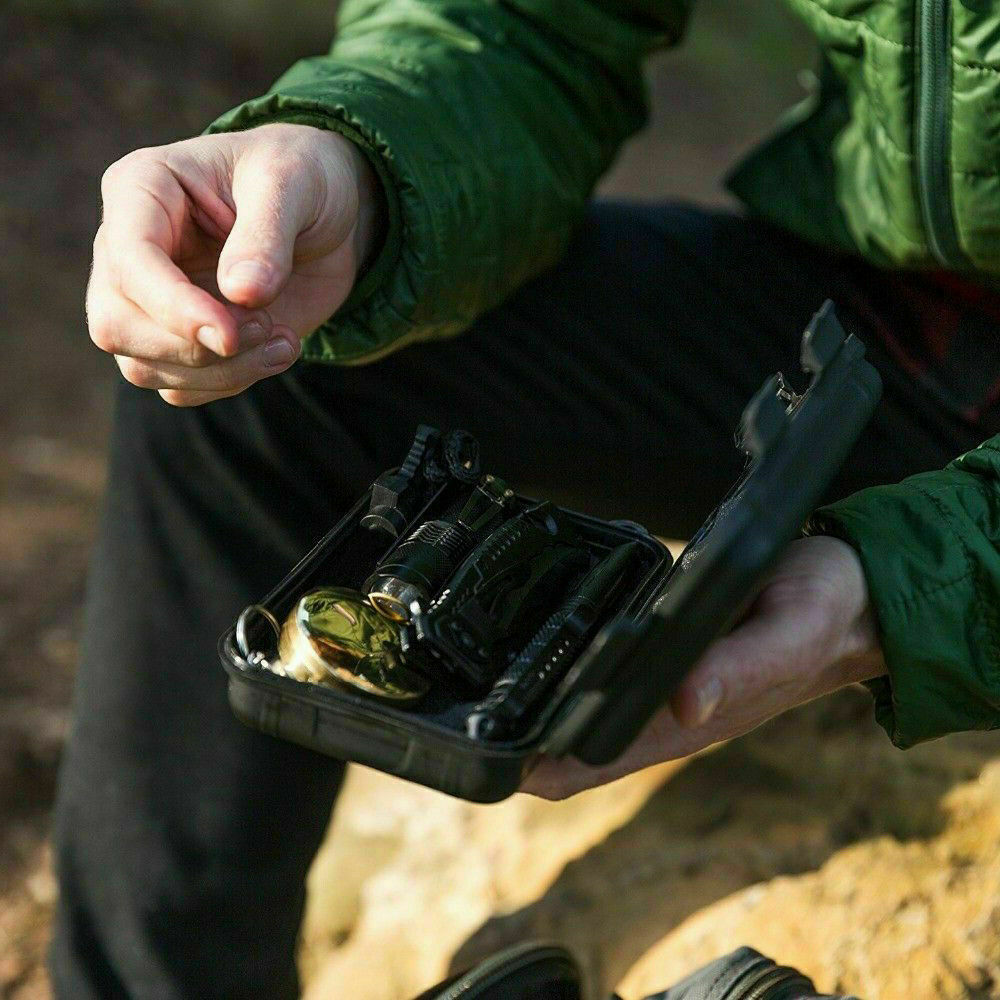 14-In-1 Outdoor Emergency Survival Kit Camping Hiking Off Grid Tactical Gear Set