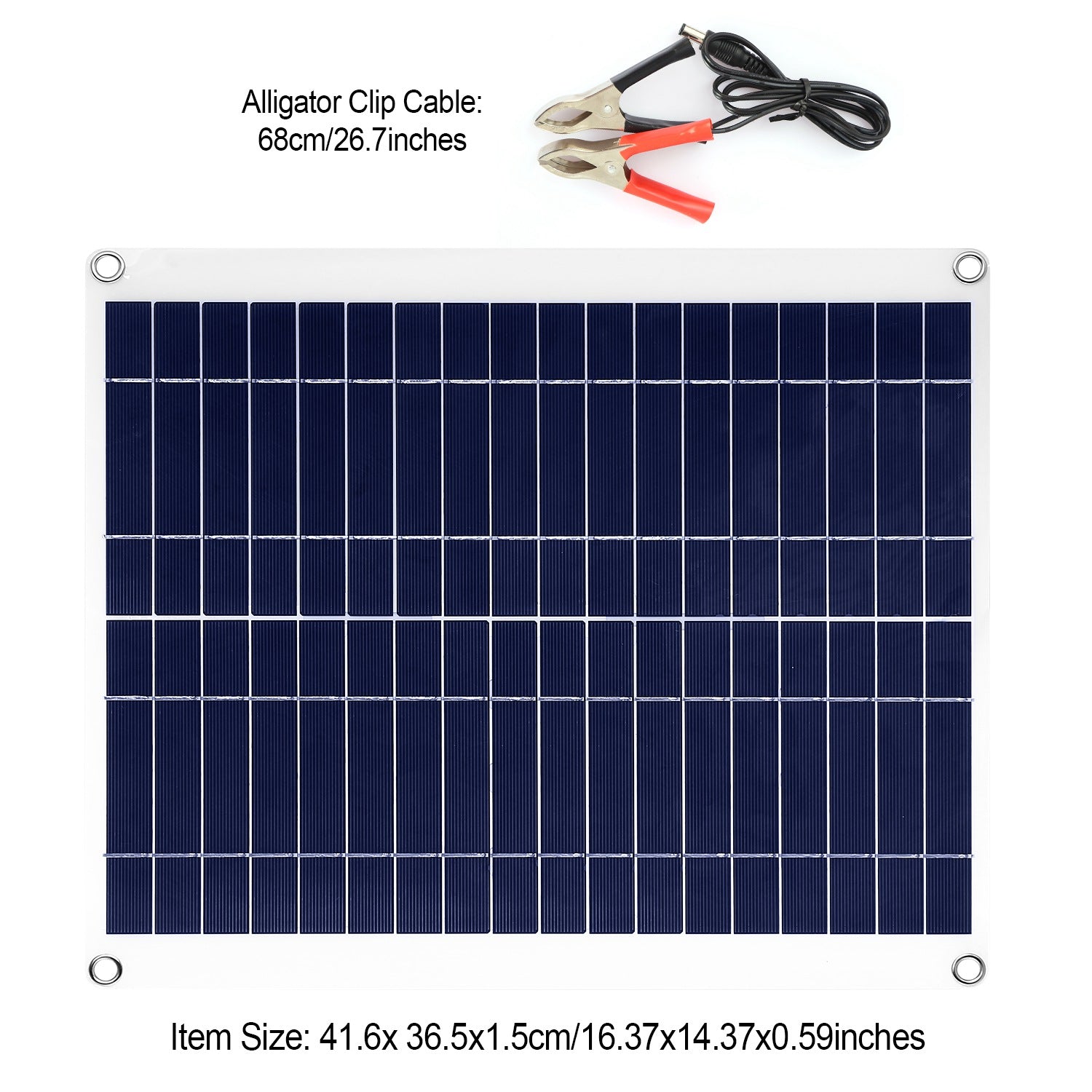 1Pc Outdoor Solar Panel 12V 25W Car Battery Charger IP68 Waterproof With 3.0A Dual USB Charging Clip Line For RV Car Boat
