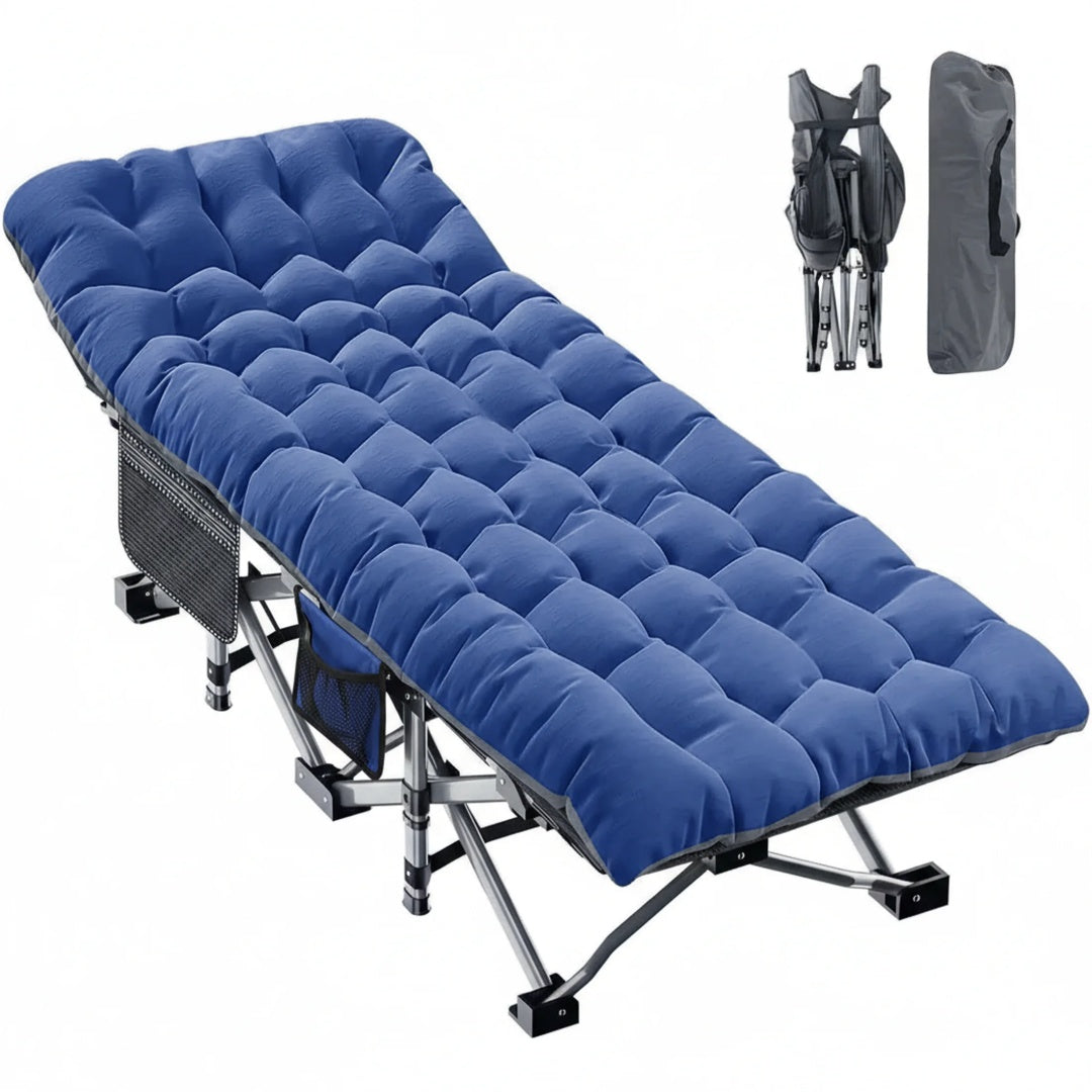 Foldable Camping Bed With Mattress, Sturdy And Durable Folding Bed Cot