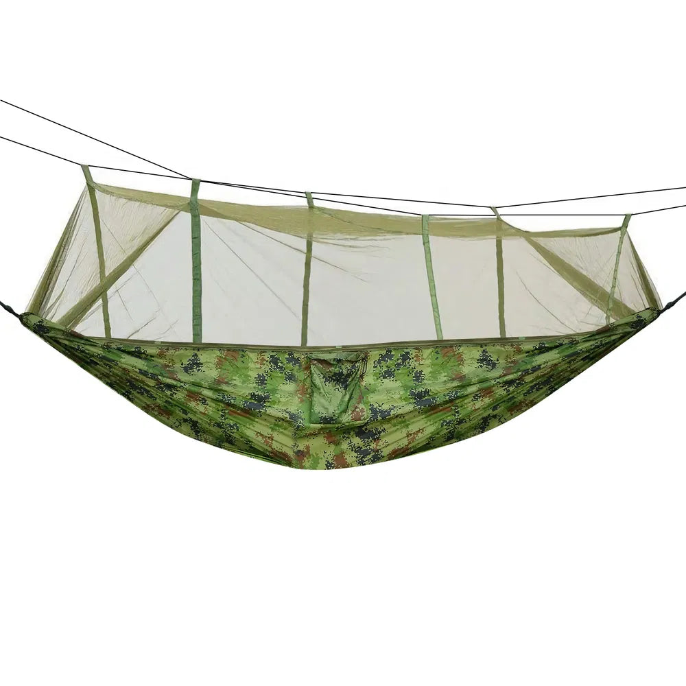600lbs Load 2 Persons Hammock With Mosquito Net Outdoor Hiking Camping Hommock Portable Nylon Swing Hanging Bed